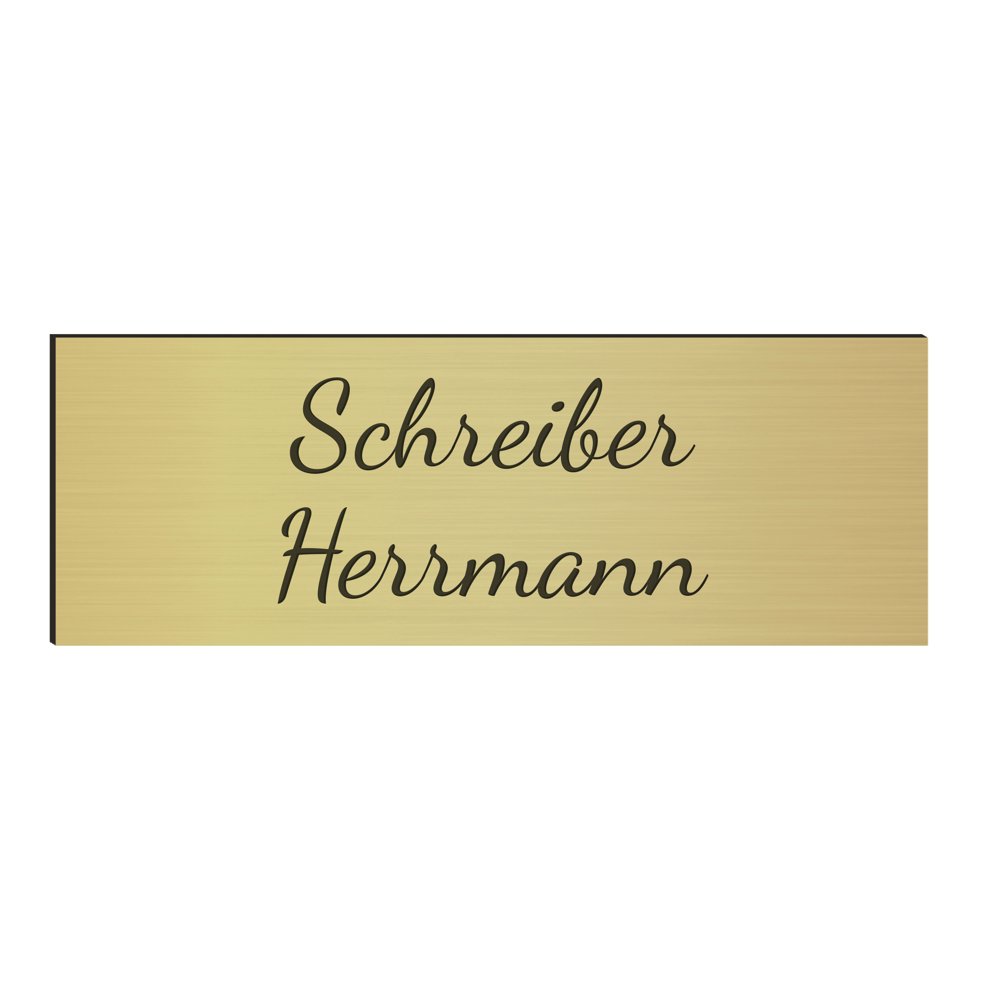 Klingelschild Kongsberg Gold mit Gravur - personalisiertes Türschild 85x30 mm