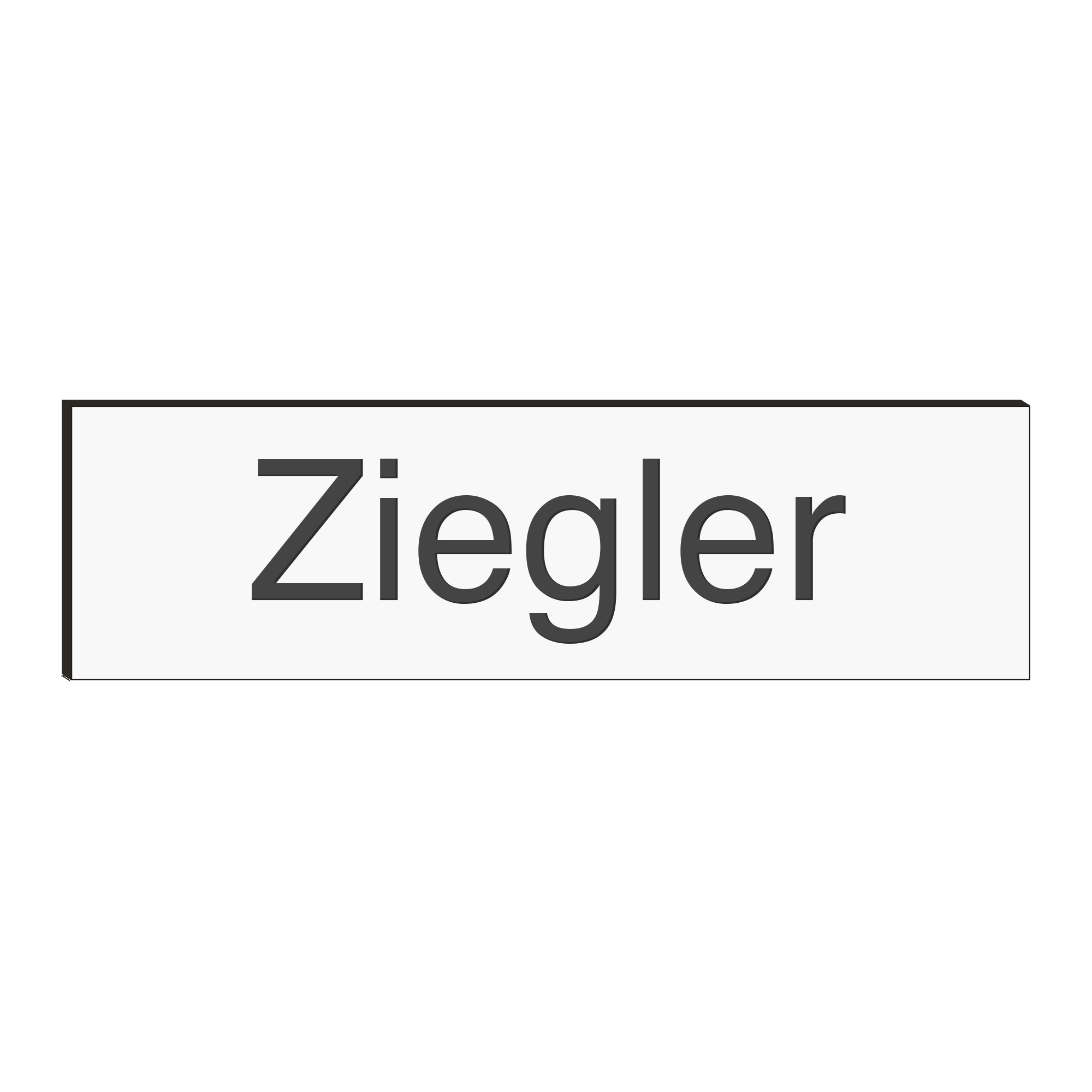 Klingelschild Kongsberg Weiß mit Gravur - personalisiertes Türschild 70x20 mm