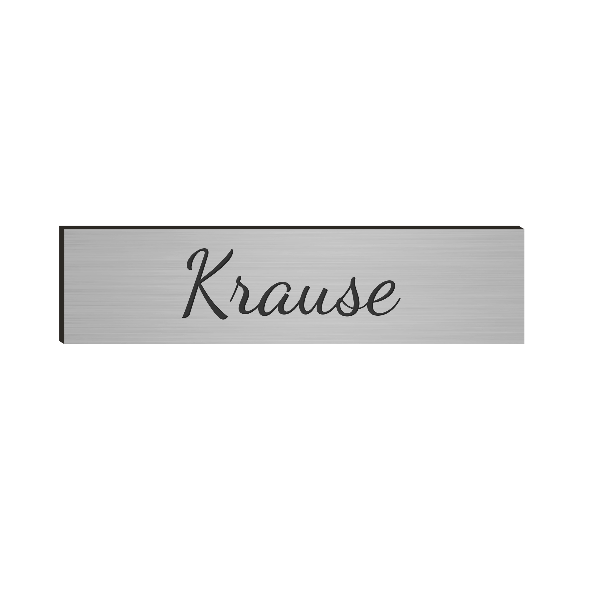 Klingelschild Kongsberg Silber mit Gravur - personalisiertes Türschild 60x15 mm